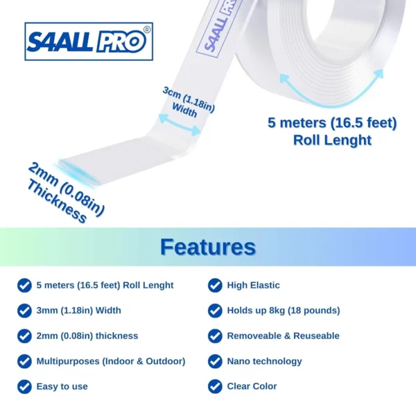 S4ALL PRO Double Sided Tape Heavy Duty