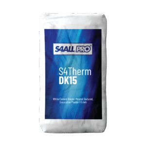 S4Therm DK 15 WHITE CEMENT BASED, 1.5 MM MINERAL TEXTURED, DECORATIVE PLASTER