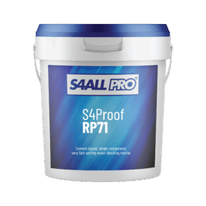 S4Proof RP 71 CEMENT BASED, SINGLE COMPONENT, ULTRA-RAPID SETTING WATER PLUGGING MORTAR